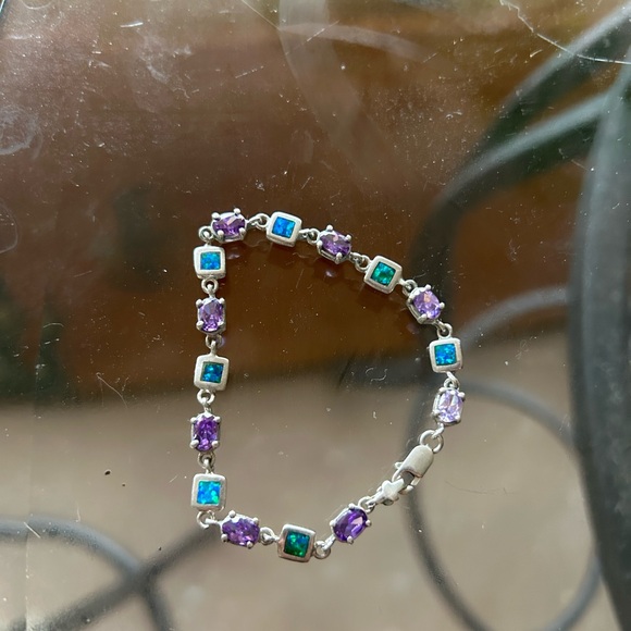 Amethyst & Opal bracelet - Picture 3 of 3